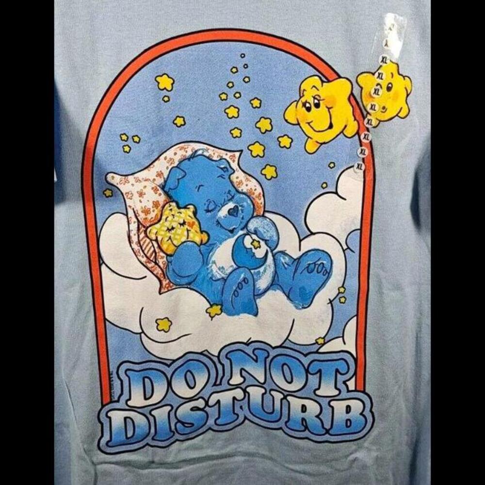 Care Bear Bedtime Bear Women's Size X-Large Do Not Disturb Graphic T-Shirt NWT